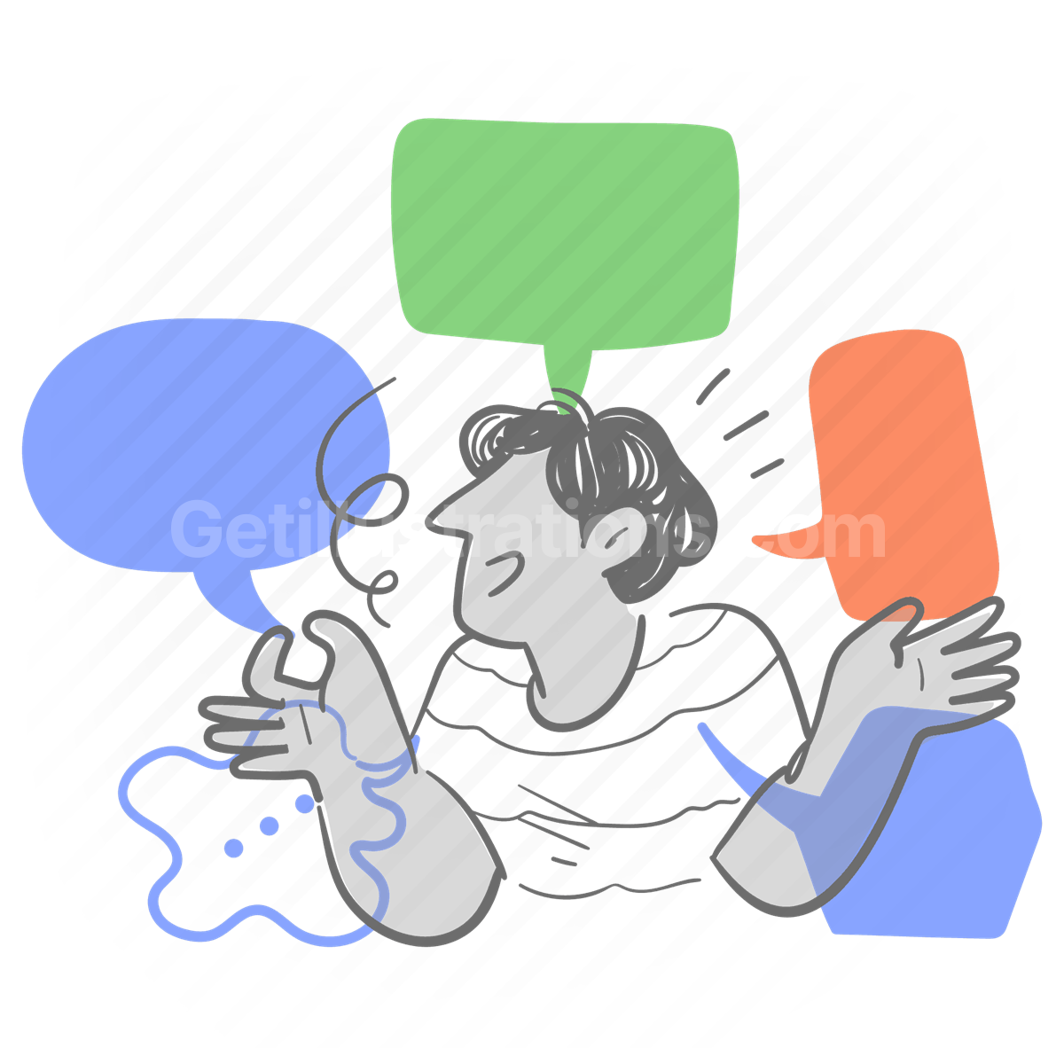 Social Media and Communication  illustration preview image